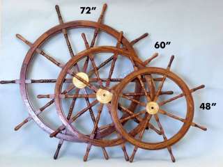 Wooden Ship Wheel 48 Nautical Wall Beach Decor  