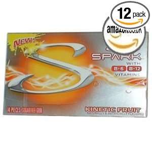 Stride Spark Kinetic Fruit SGL, 14 Count (Pack of 12)  