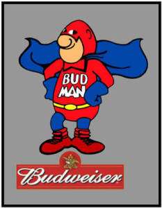 Bud Man Beer Tee Shirt   Style 1  