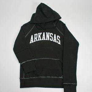 Arkansas Hooded Sweatshirt   Ladies Hoody By League   Black   Large