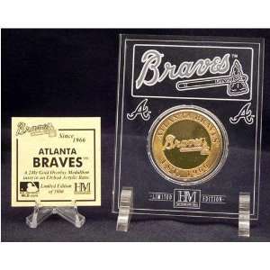  Atlanta Braves 24Kt Gold Coin In Archival Etched Acrylic 