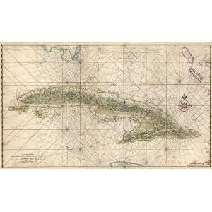  Antique Map of Cuba (ca. 1639) by Joan Vinckeboons 