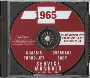 CHEVROLET 1965 Impala, Bel Air, Biscayne Shop Manual CD  