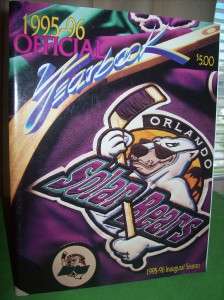 Orlando Solar Bears IHL Defunct Minors Hockey 1995 96 Inaugural Season 