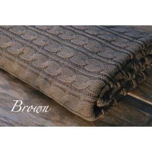  Organic Cable Knit throw