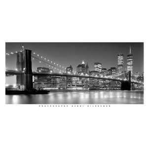 Brooklyn Bridge Silberman New York City NYC Photography Poster 9 x 20 