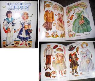 Old Fashioned Children Paper Dolls Book Toy Homeschool  