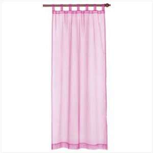  Girls Pink Tab Topped Curtain