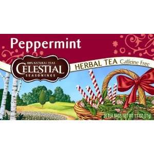 Celestial Seasonings Herb Tea, Peppermint, 20 Count Tea Bags (Pack of 