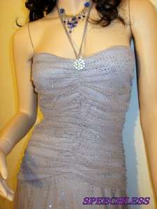 NWT~~~STUNNING~~~SPEECHLESS~~~FORMAL~GRAY SPARKLE DRESS~SIZE L~50%OFF 