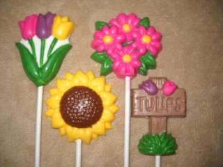 chocolate spring animals molded lollipop favor