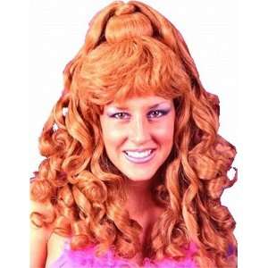    Spicy Glam Long Curly Bouffant Auburn Red Wig
