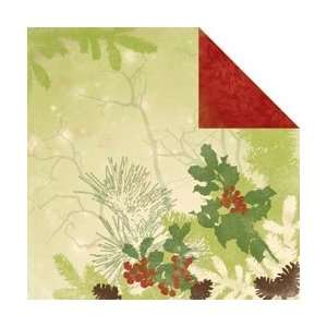    Sided Paper 12X12 Boughs Of Holly; 25 Items/Order