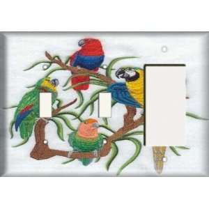  Two Switch / One Rocker Plate   Bird Tapestry