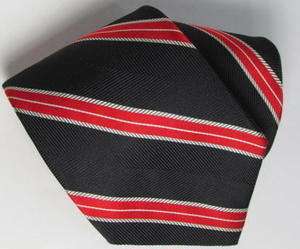 Sulka Bold Classic Red Stripe Black Tie France  