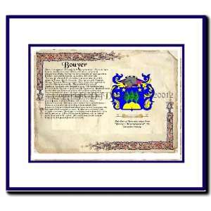  Bouyer Coat of Arms/ Family History Wood Framed
