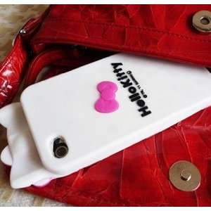   Soft Case/Cover/Protector(White Case with Rose Pink Bow) Cell Phones