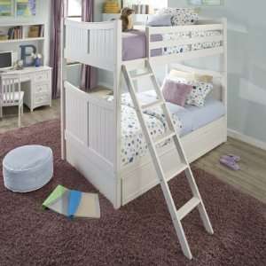  NE Kids Schoolhouse Taylor Twin over Twin Bunk Bed   White 