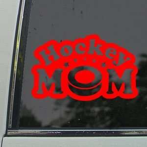  Hockey Mom Red Decal Truck Bumper Window Vinyl Red Sticker 