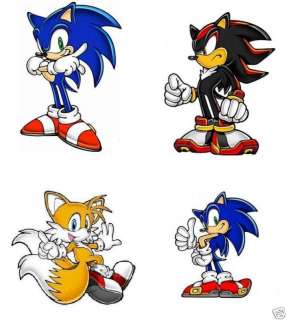 Sonic The HedgeHog 4 PACK 8x10 Iron on transfer  