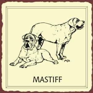    Mastiff Dog Vintage Metal Animal Retro Tin Sign