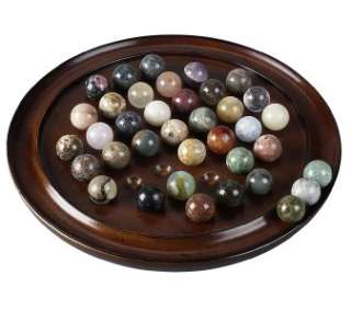 Solitaire Game Solid Gemstone Marbles Authentic Models 781934550396 