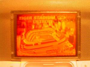 1994 Blockbuster Video Gold Hologram Tiger Stadium Detroit Tigers 