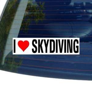  I Love Heart SKYDIVING   Window Bumper Sticker Automotive