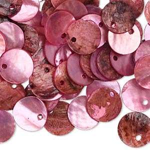 100 Mussel Shell Flat Round Coin Charm Beads 10MM CHOOSE COLOR  