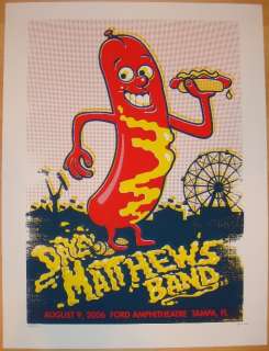 Dave Matthews Band Poster 2006 Tampa FL Ford Amp #250 Rare  