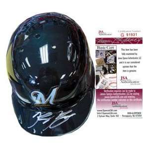  Ryan Braun Autographed Milwaukee Brewers Mini Helmet 