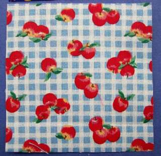 203 Pink Red Green Blue Floral Button Fabric Squares Quilt Blocks 4x4 
