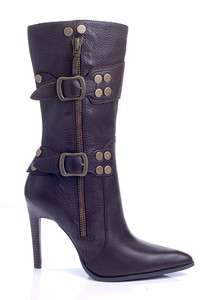 Ladies Harley Davidson Brown Leather Dress Boots Victoria Tall Stilet 