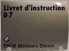 BMW MOTEUR MARINE D7 DIESEL Owners Manual in French   L
