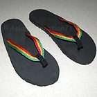 ROOTS RASTA REGGAE New Flip Flops Beach Sandals Size 8