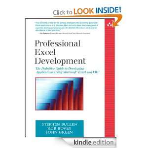   Excel and VBA® Stephen Bullen, Rob Bovey, John Green 