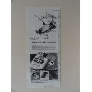  Kool cigarettes. Vintage 30s print ad. (bird,cigarette 