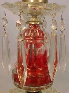Pretty Vintage GLASS DROP PRISM LAMP in AS IS CONDITION  
