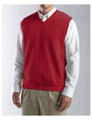 Men Sweaters Vests Red