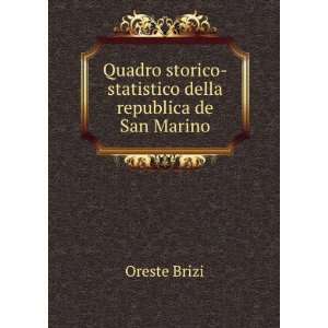   storico statistico della republica de San Marino Oreste Brizi Books