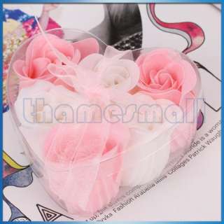 Bath Body Hand Clean Soap Rose Flower Petals Shape Decor Gift 9 Colors 