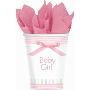  Baby Soft Pink Paper Cups 8ct Toys & Games
