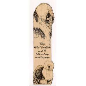  Old English Sheepdog Laser Engraved Dog Bookmark