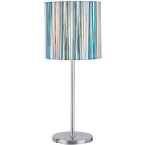 MARRS II Table Lamp With Blue Stripe Shade