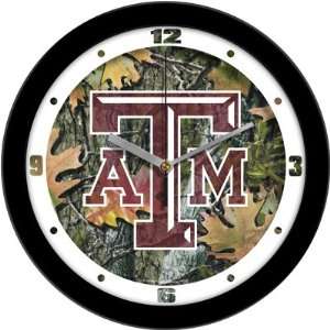  Texas A&M Aggies TAMU NCAA 12In Camo Wall Clock Sports 