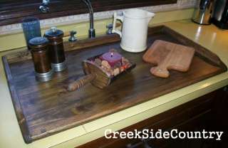 PRIMITIVE Bread Board LG Kitchen Sink Cover   STAINED  