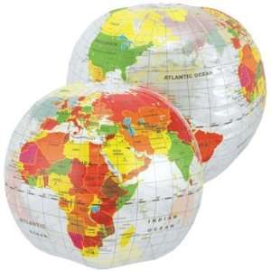 Inflatable World Globe, 12 inch   1 per order