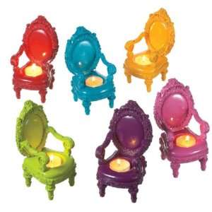  Mod baroque Chair T light Holders (Set of 6 Assorted 