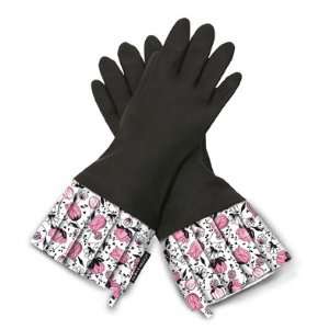 Gloveables Black Gloves with Pink Tulips Cuffs Everything 