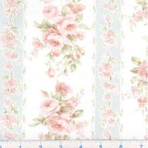  45 Wide Mary Rose Collection Rose Stripe Baby Blue 